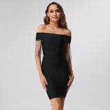 Women Evening Dress Sheath Bandage One-Piece Dress