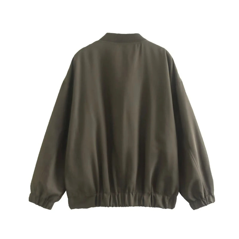 Women Jacket Spring and Autumn Loose-Fitting Jacket Top Fall Winter Coat