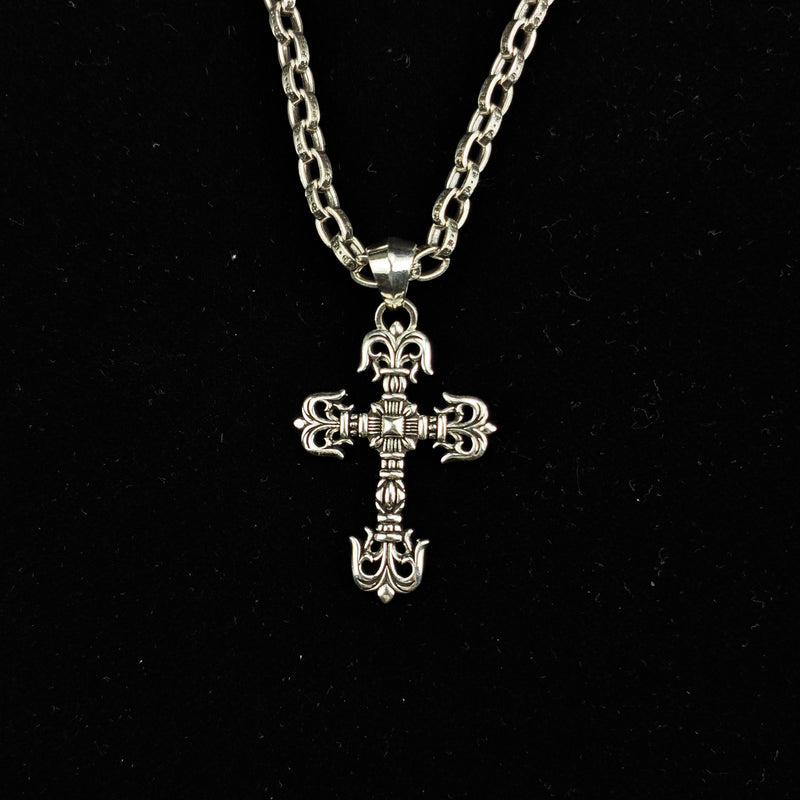 Chrome Hearts Necklace Men's and Women's Sterling Silver Vintage Large Pendant