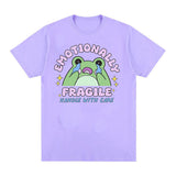 Emotionally Fragile Handle with Care Cute Frog Meme T Shirts