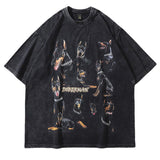 2024Oversize Distressed T Shirts Hip Hop Vintage Doberman