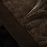 Unisex Winter Cotton Coat down Jacket Retro Loose PU Leather down Jacket