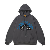 Men Hoodie Flocking Embroidered Couple Hooded Sweater Men's and Women's Dopamine Hip Hop Hooded Top