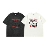 Men T Shirt Vintage Printed Couple Short Sleeve T-shirt