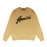 Amiri Long Sleeved Shirt Fashion Brand Crew Sweatshirts round Neck Sweater