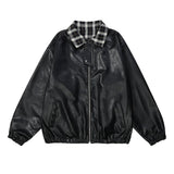 Men Jacket Coat Both Sides Wear Jacket Men's Motorcycle Clothing PU Leather Jacket