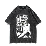 Washed old T-shirt American retro animation short sleeve