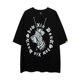 Men T Shirt Vintage Printed Oversize Short Sleeve T-shirt