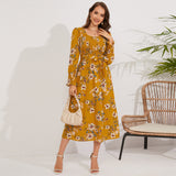 Women Date Dress Autumn and Winter round Neck Dress