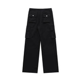 Men Sweatpants Multi-Pocket Workwear Casual Pants Men's Spring and Summer Straight Wide-Leg Pants Trousers