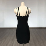 Women Evening Dress Sexy Strap Lace Dress Bandage Dress