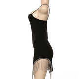 Women Dresses Summer Sexy Suspenders Backless Dress (Bla0420)