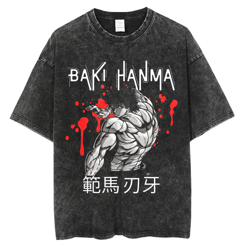 Grappler Baki Kyokudai Taikai Anime T-shirt Harajuku