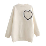 Women Sweater Knitwear round Neck Imitation Mink Knitted Cardigan Women's Autumn and Winter Sweater Coat