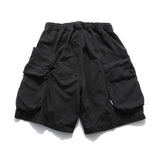 Men Shorts Solid Color Multi-Pocket Casual Shorts
