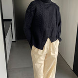 Women Winter Knitted Sweater Turtleneck Thick Sweater Autumn Winter Coat 8t3123