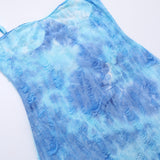 Women Dresses Tie-Dyed Suspenders Dress Element Dress