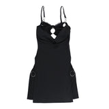 Women Dresses Spring Slim-Fitting Short Skirt Sexy Cutout Split Sling Dress (Csm202403)