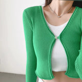 Women Sweater Knitwear Cardigan Women Spring Short Slim Fit Sweater