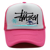 Stussy Hat Printed Truck Mesh Cap Outdoor Surfing Casual Sun Hat