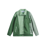 Unisex Jacket Houndstooth Coat Men and Women Loose Jacket