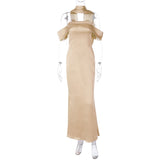 Women Dresses Summer Sexy Backless Zipper Tube Top Dress
