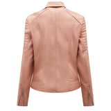 Red Leather Jacket Short Spring and Autumn Leather Slim Lapel Motorcycle Clothing