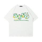 Men's T Shirt Letter Embroidery Men's and Women's Short-Sleeved T-shirt