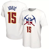 NBA T-Shirts NBA Basketball T-Shirt Nuggets Jokic Jersey Short Sleeve Men's Outdoor