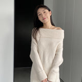 Women Winter Knitted Sweater Autumn and Winter Sweater Long-Sleeved Shirt 8t3110