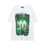 Men T Shirt Summer Letter Graffiti Half Sleeve T-shirt