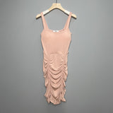 Women Dresses Pink Square Collar Sling Dress