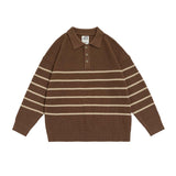 Unisex Sweater Autumn British Style Striped Sweater
