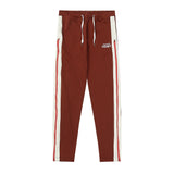 Men Sweatpants Casual Straight-Leg Sweatpants Zipper Color Contrast Patchwork Wide Leg Pants Sports Pants