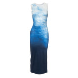 Women Dresses Spring round Neck Pleated Pullover Dress (Bla0420)