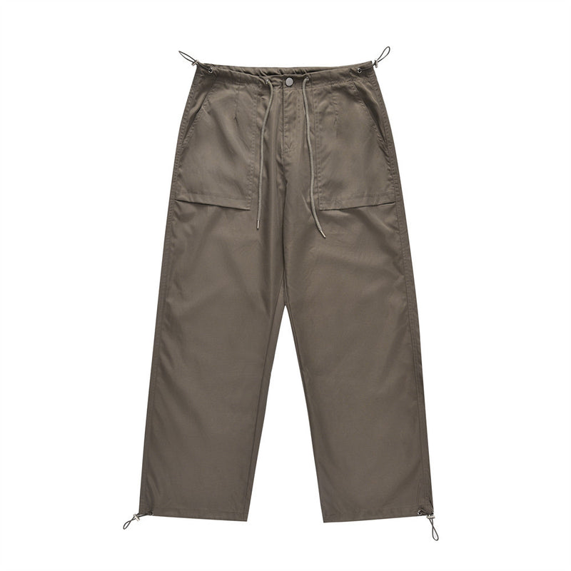 Men Sweatpants Loose Casual Trousers Tooling Sports Drawstring Ankle Banded Pants