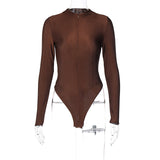 Women Jumpsuit Winter Sexy Zipper Slim-Fit Long-Sleeved Jumpsuit
