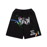Gallery Dept Shorts Hand Painted Splash Ink Graffiti Casual Shorts