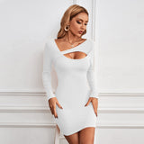 Women Dress Spring and Summer Sexy Hollow Sheath Party Dress