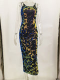 Women Evening Gown Sexy Sling Vintage Party Sequins Dress