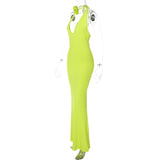 Women Dresses Spring Sexy V-neck Backless Dress