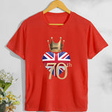 Inspired by Queen's Platinum Jubilee 2022 Elizabeth 70 Years T-shirt T-shirt Short Sleeve Loose