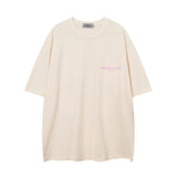 Men T Shirt Vintage Printed round Neck Short Sleeve T-shirt