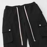 Men Sweatpants Cargo Pocket Straight Casual Pants Loose Front Pants