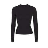 Women T-shirt Autumn Crew Neck Long Sleeve Turtleneck Top