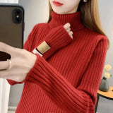 Women Knitwear Autumn and Winter Turtleneck Knitwear Loose Sweater
