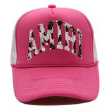 Amiri Hat Baseball Cap Trendy Summer Amiri Printed Mesh Cap