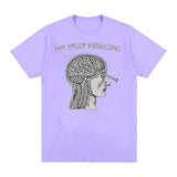 Vintage My Next Piercing Funny Meme T Shirt Men's O-Neck