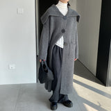 Women Cardigan Sweater Autumn Sweater Coat Lapel A3310