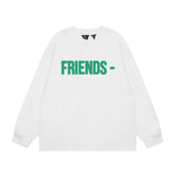 Vlone Sweatshirts Autumn and Winter Green Big V Letter Crew Neck